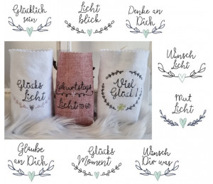 ADVENTSKALENDER 24. Dezember - Stickdatei - ITH Mini Lichtbeutel Vol. 1